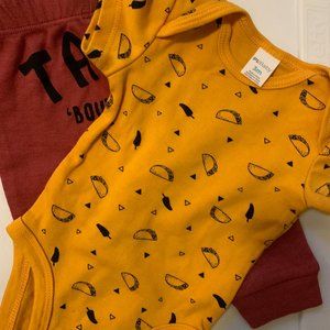 Infant Taco Onsie and Pant Set 0-3 months